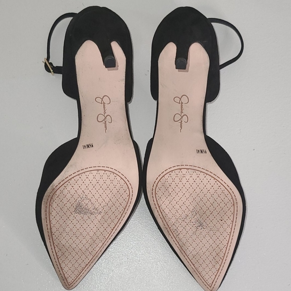 Jessica Simpson Black Suede Stilettos 9.5 - Picture 5 of 6